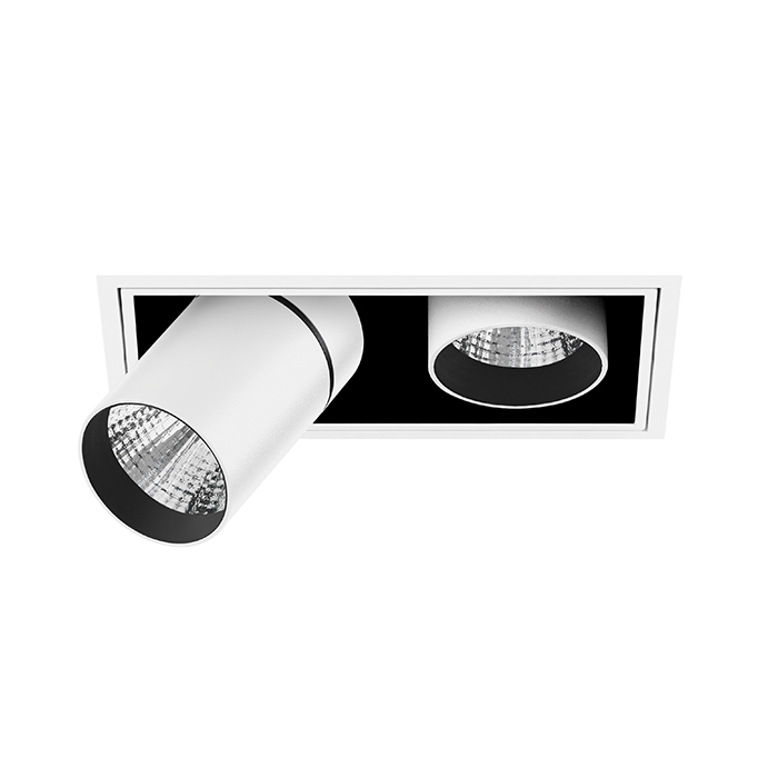 Yori Recessed Square Double, Yori Recessed Square Double Ø60mm Performance Trim