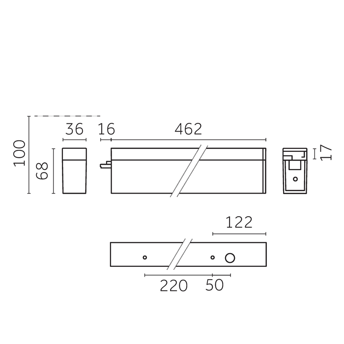 Yori Linear surface / pendant continuous line, CH220